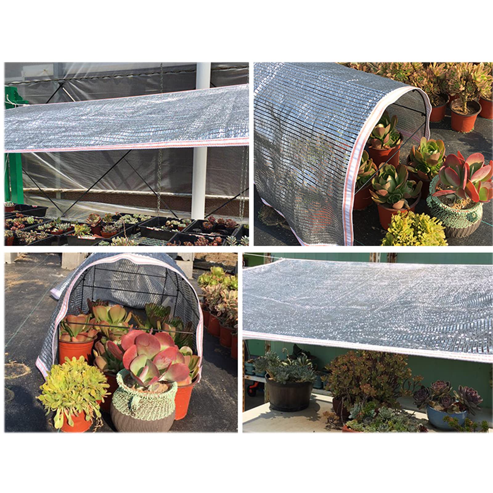 Malla de protección solar para balcón, invernadero, patio, coche, lámina de aluminio, 2 x 10 m
