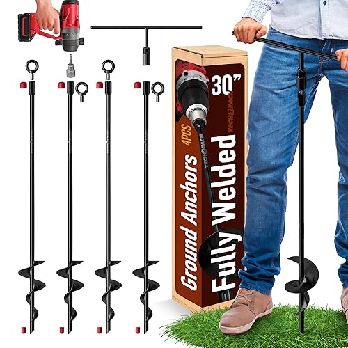 30 inch Ground Anchors Heavy Duty Screw in - Kit