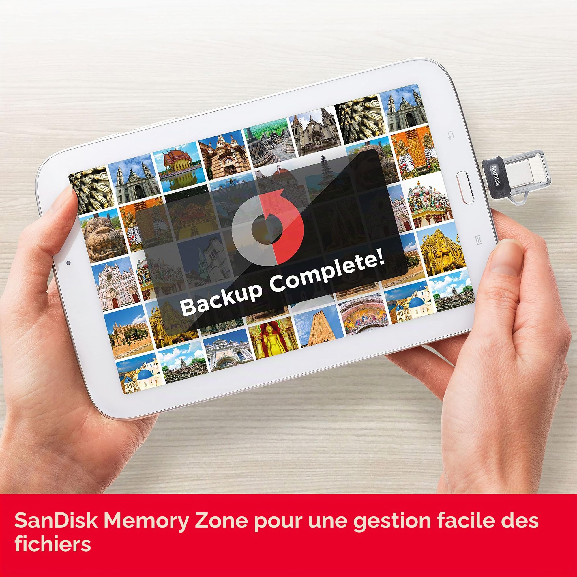 SanDisk Ultra 256 Go Dual Drive m3.0 Clé double connectique pour appareils mobiles jusqu'à 130 Mo/s