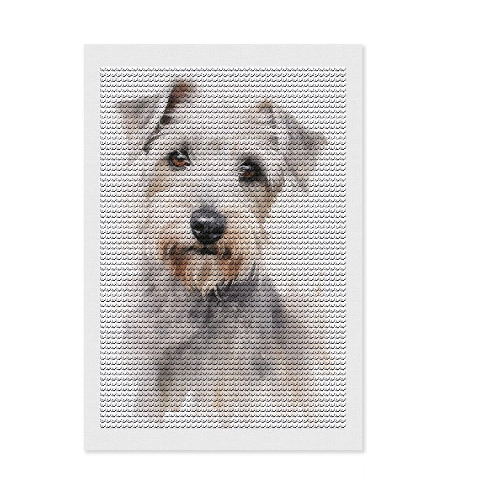 Junmoney Sealyham Terrier Painting Diamond Art Kit 8"x12", Satisfying Creative Project, Printed Canvas, Home Wall Decor, Birthday Gift, with Tool Kit
