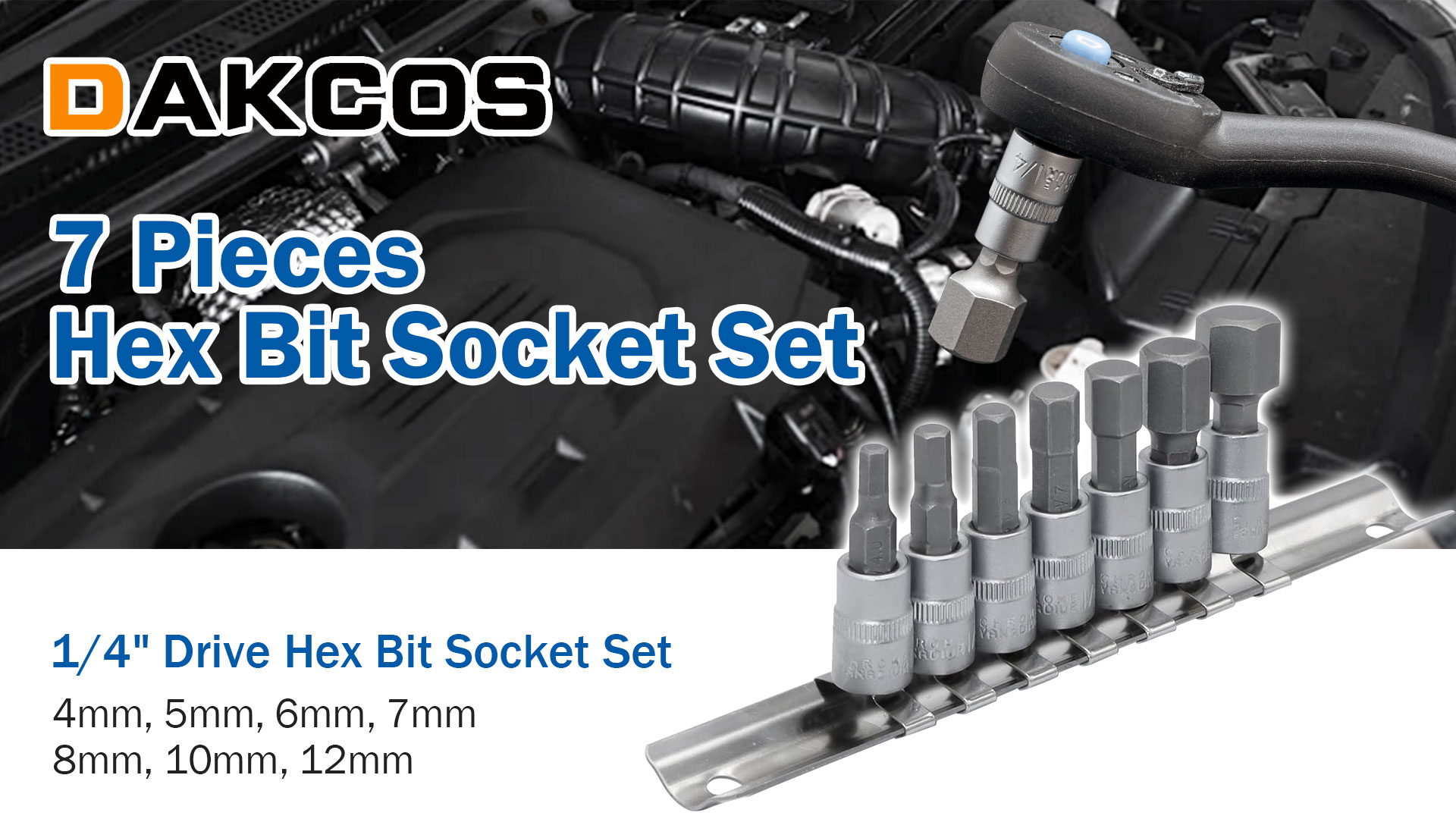 CoCud Douille à Embout Hexagonal D'Impact, Embout Hexagonal De 19 Mm, Carré D'Entraînement De 1 Pouce, Longueur De 98 Mm, Conception De Chanfrein Cr-Mo, Douille Hexagonale Métrique