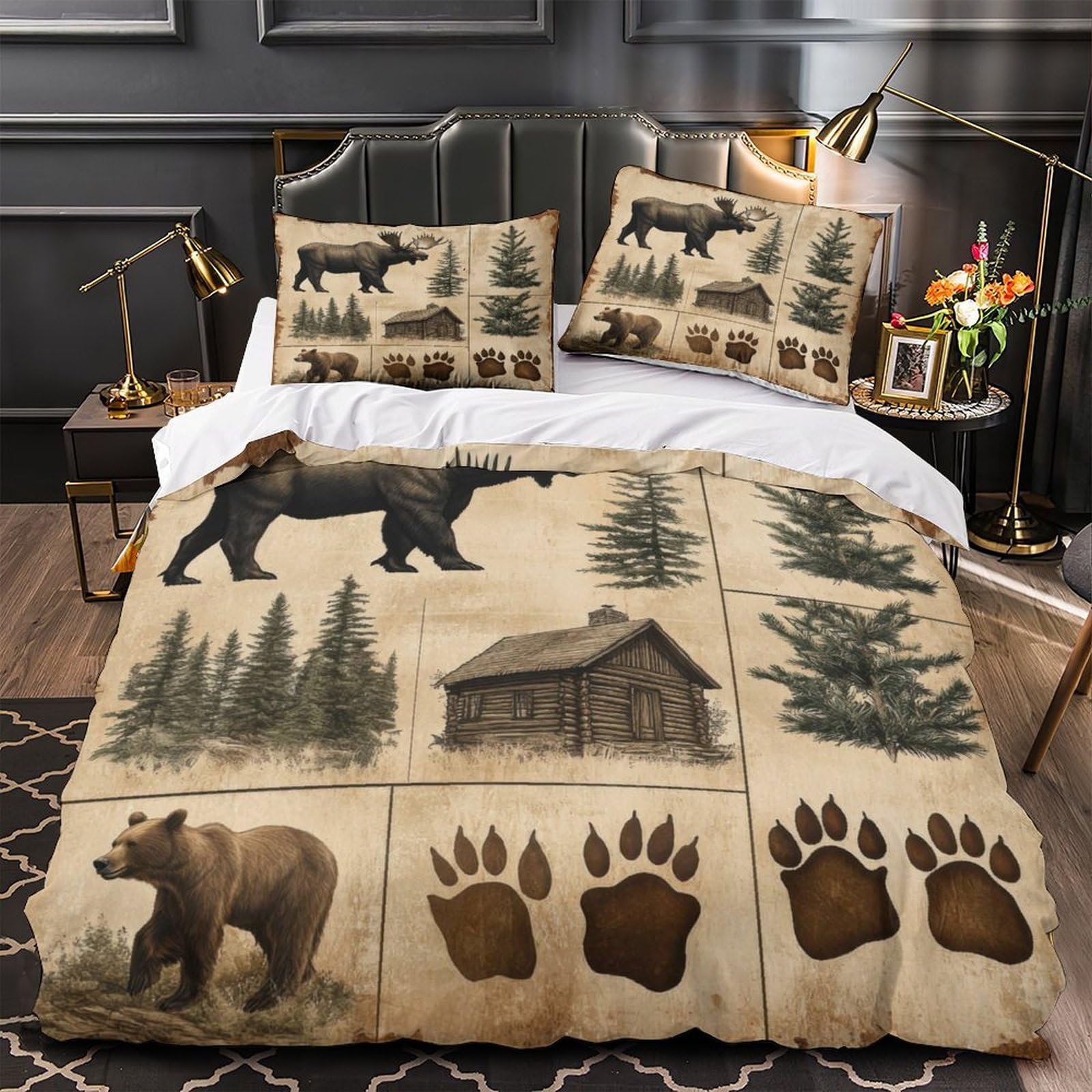 Housse de couette faune sauvage pour chambre de garçon ado