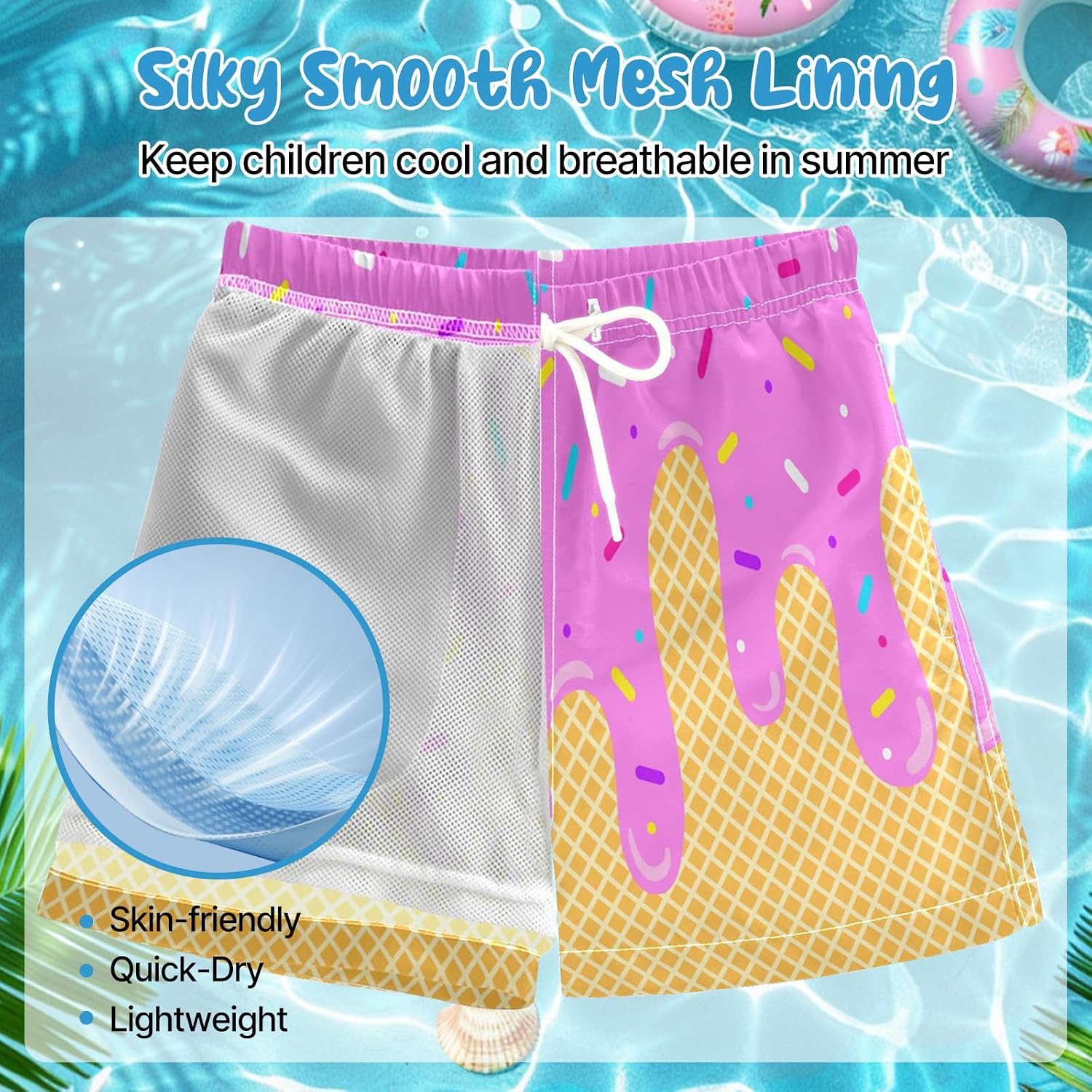 Boy Swim Trunks Quick Dry Bathing Suit Swimsuit Toddler Beach Swim Shorts for 3-14Years