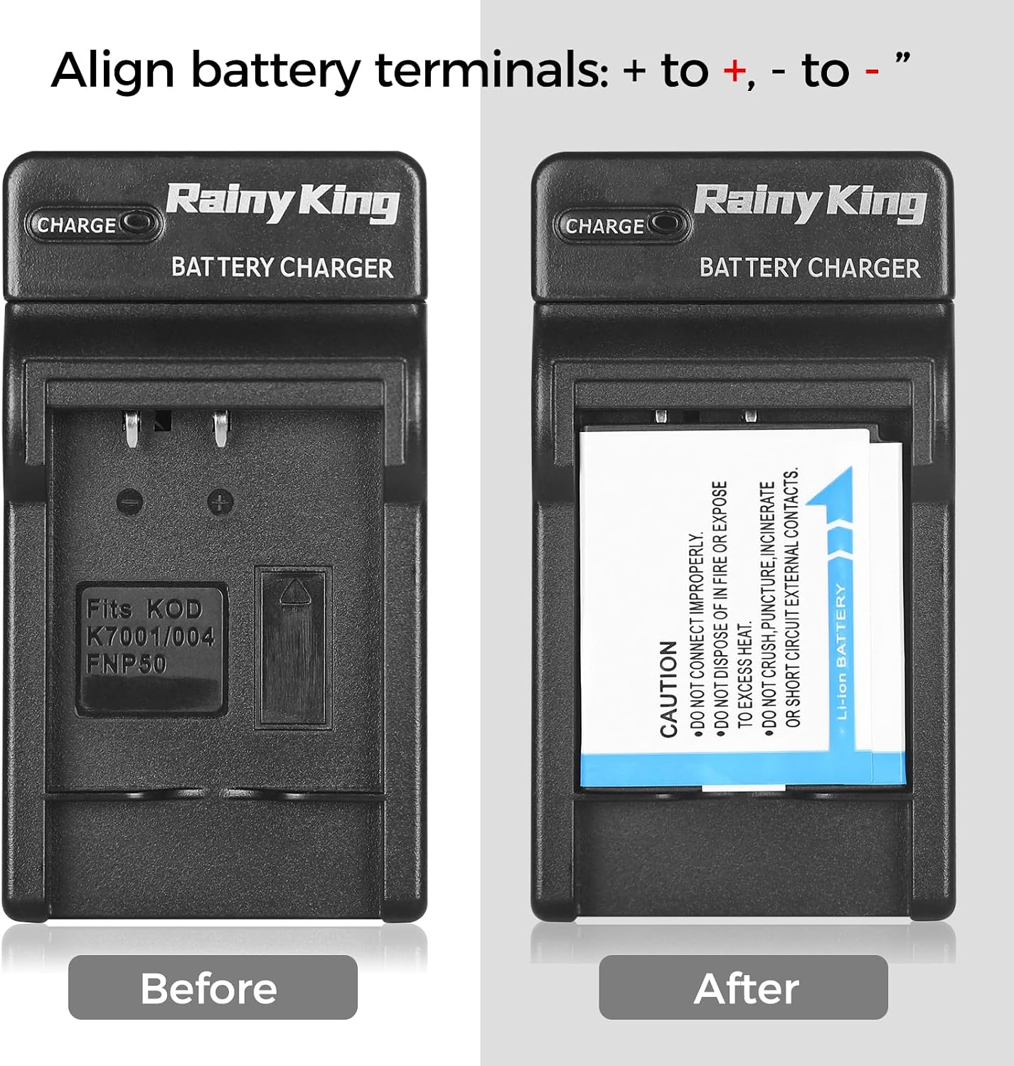 Battery Charger for Fujifilm NP-50,Kodak KLIC-7004, Pentax D-Li68