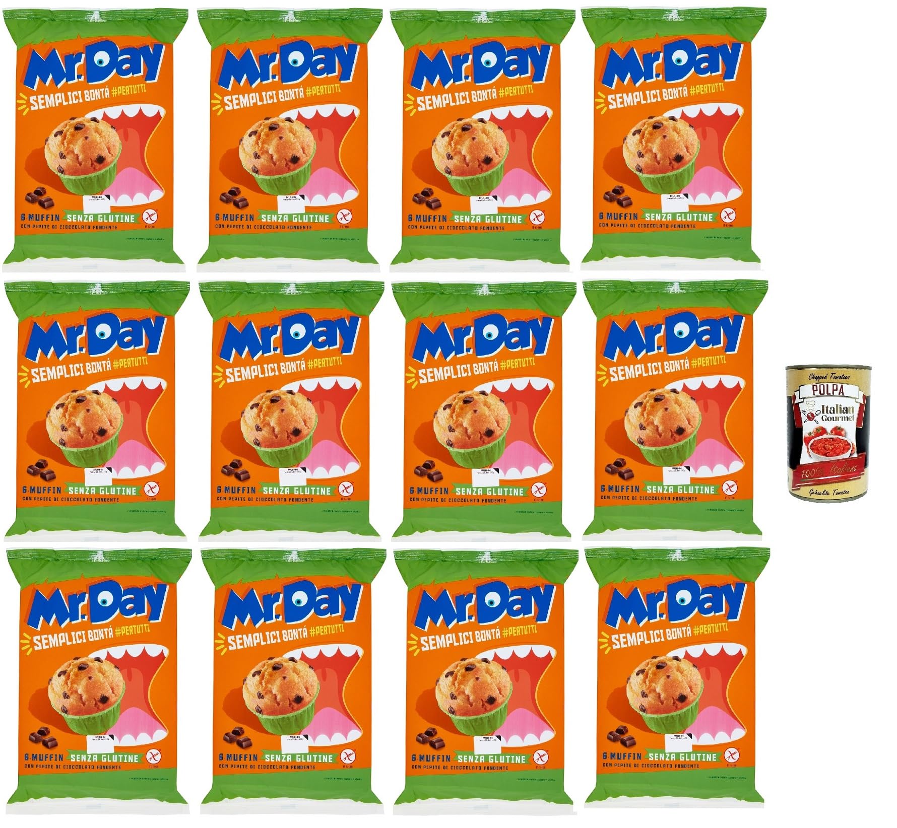 Italian Gourmet Mr.Day Italian Gourmet Muffin con Gocce di Cioccolato 12 x