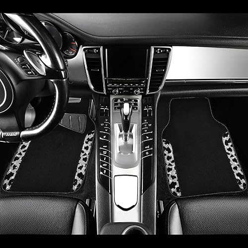 Miniatura 10 de CAR PASS - Tapetes para automóvil con diamantes de imitación y almohadilla para el talón, antideslizantes, de cloruro de polivinilo, impermeables,