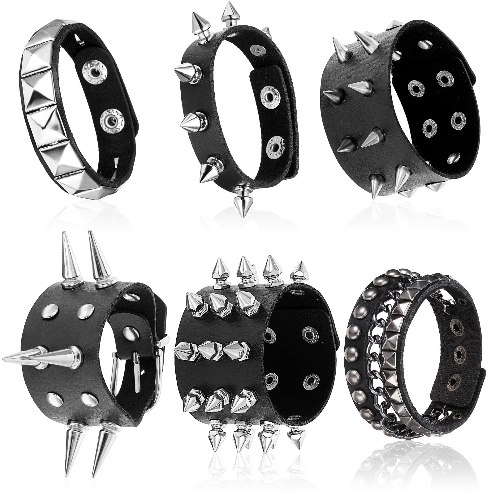 DESIGN - Lot De 4 Bracelets En Cuir Et Tressés - Noir Et Blanc
