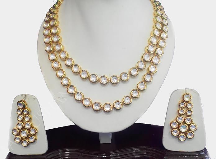 Buy Double Layer KUNDAN Necklace Set at 