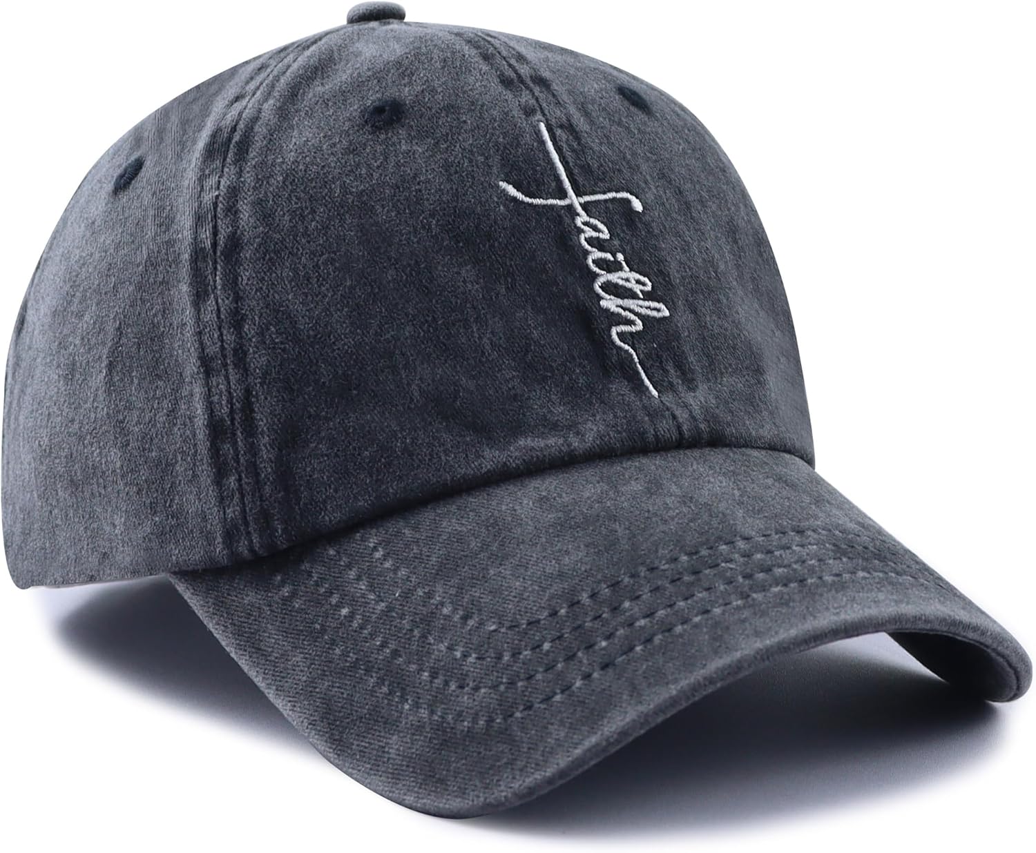 Christian Faith Hat for Women Men, Classic Cotton Jesus Cross Embroidered Baseball Cap - Image 2