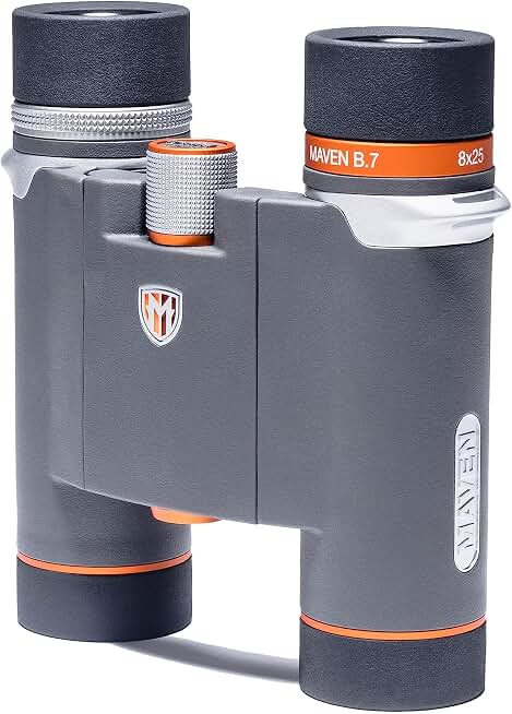 Maven B.7 25mm ED Binocular (8X25, Grey/Orange)