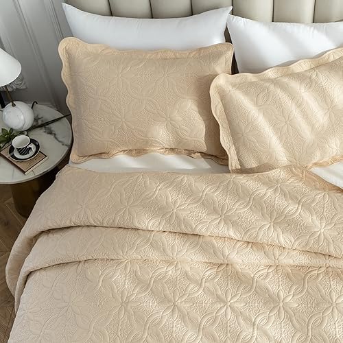 Miniatura 2 de Auemtyn Juego de edredón de tamaño FullQueen de 3 piezas, colcha de verano suave y ligera, cobertor de cama de microfibra reversible para todas las