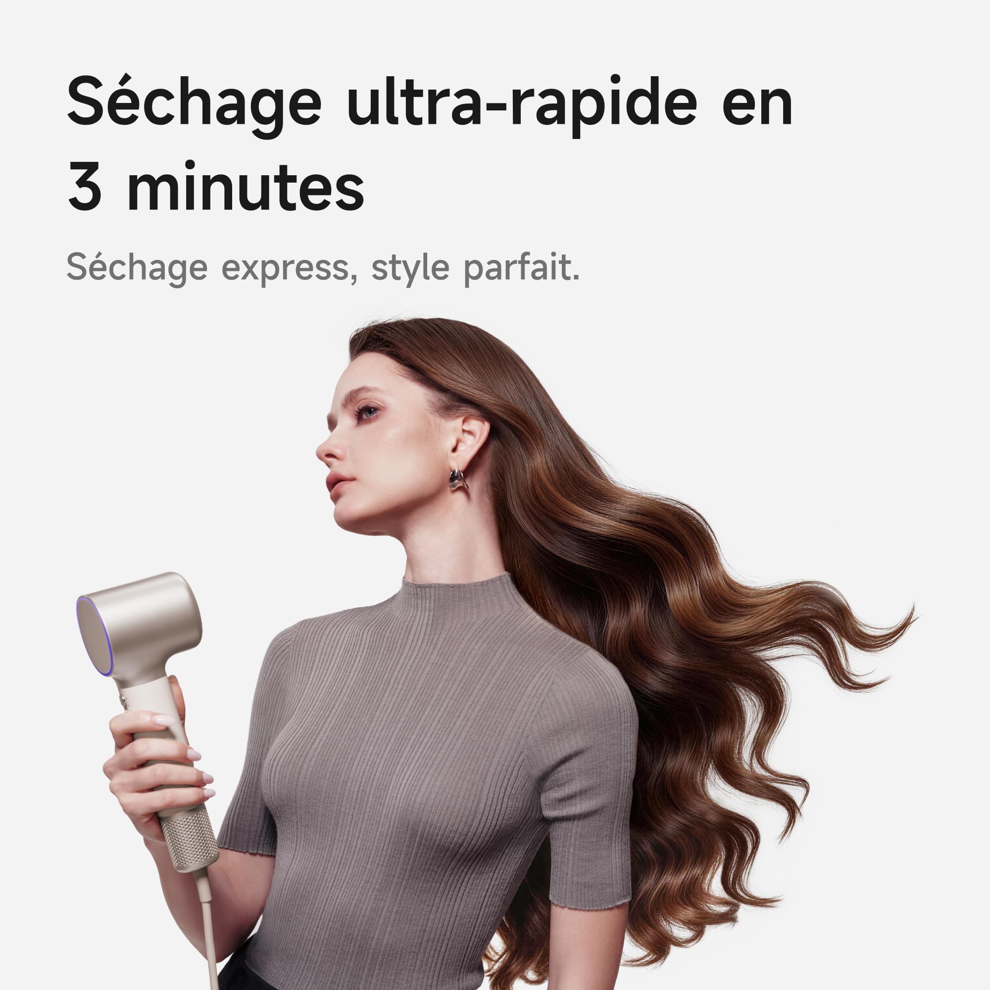 Laifen Neo Special Sèche Cheveux, Embout Mag. Soin et Lissage, Starlight | 110k tr/min, 200M ions nég., séchage 3min, 59dB, mode soin 58℃, contrôle temp. 100x/s.