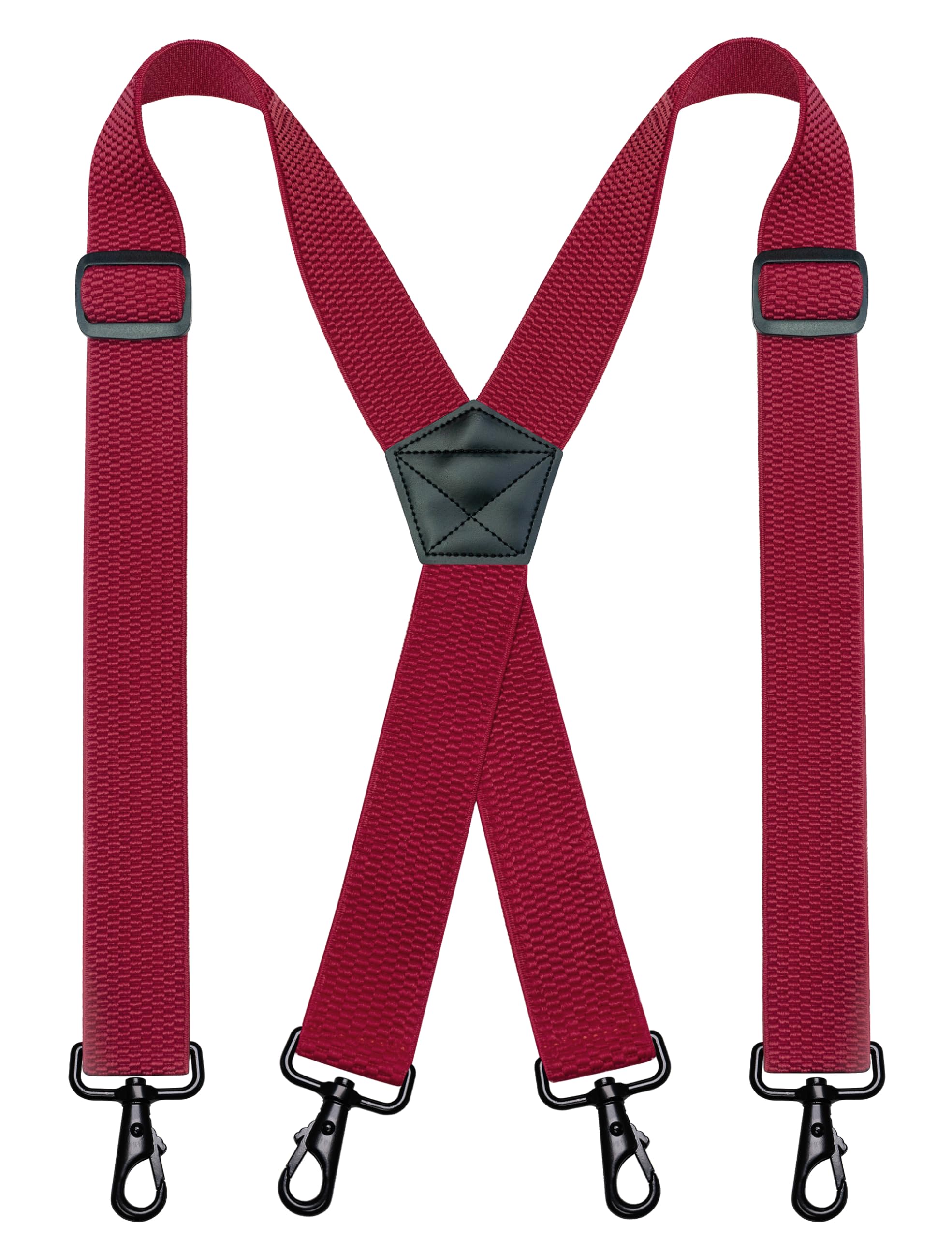 JEMYGINS 1.48" Wide Heavy Duty Suspender with 4 Swivel Hooks for Jeans Pants