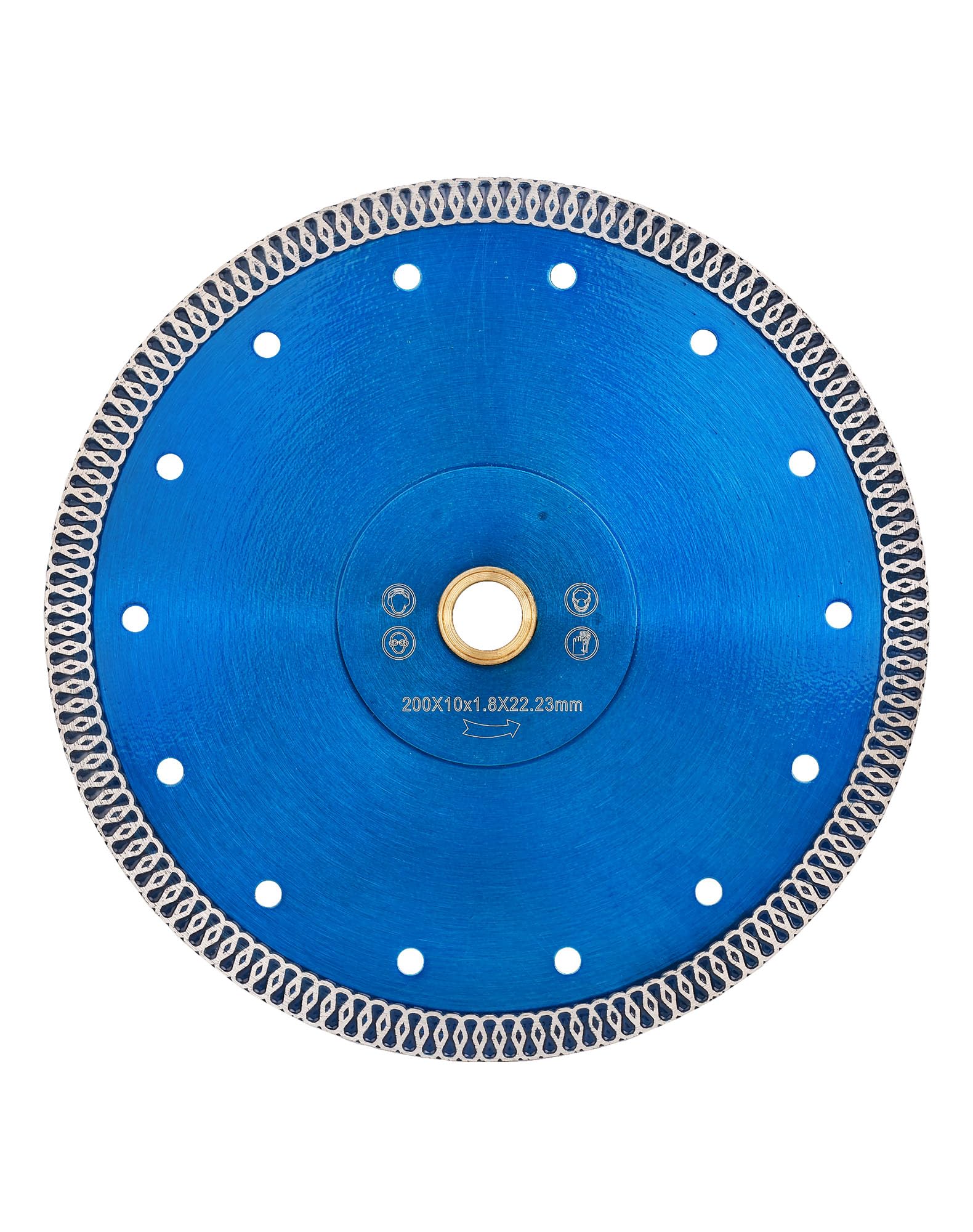 Solidure Diamond Cutting Disc 200mm X 22.23mm,Turbo Diamond Blade for Granite Marble Ceramic Tiles