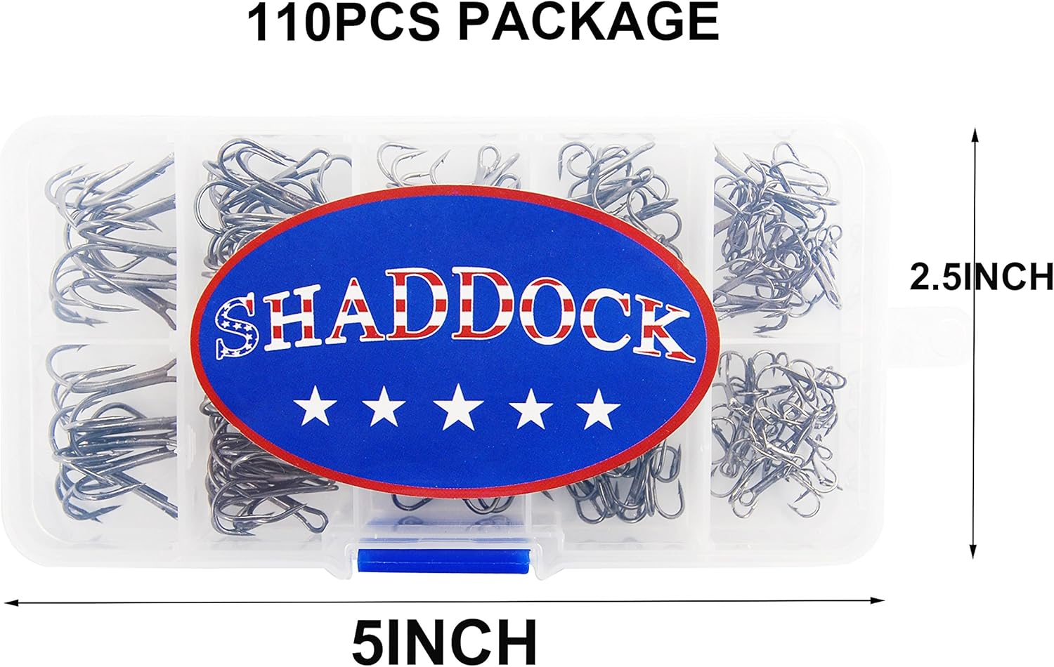 Fishing Treble Hooks Kit High Carbon Steel Hooks Strong Sharp Round Bend for Lures Baits Saltwater Fishing 110pcs/box Mixed 6 Size 4 6 8 10 12 14 : Sports & Outdoors