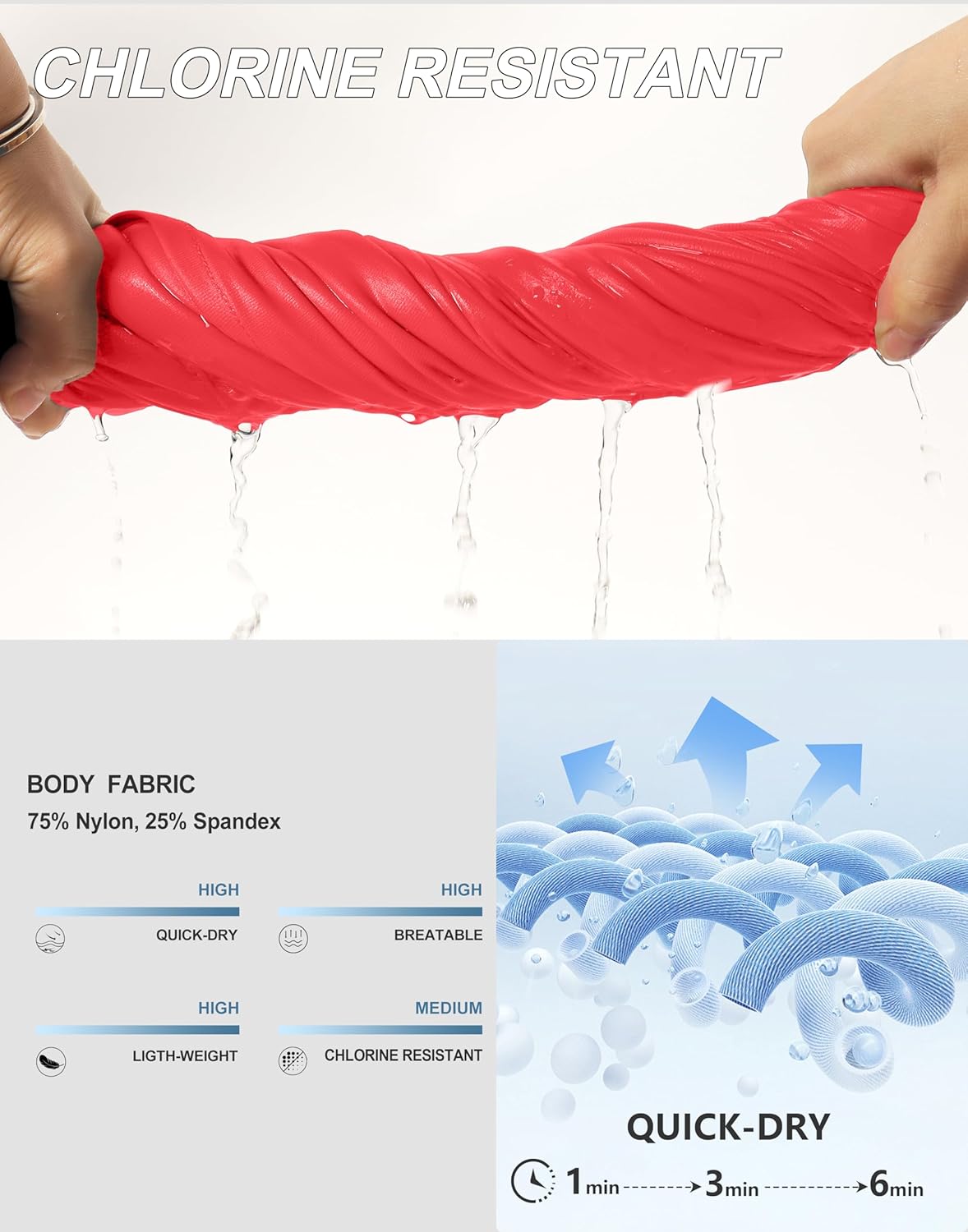 G Gradual Women's 7" Quick Dry Swim Board Shorts Swimming Bottoms High Waisted Beach Shorts for Women with Liner Pockets - Image 6