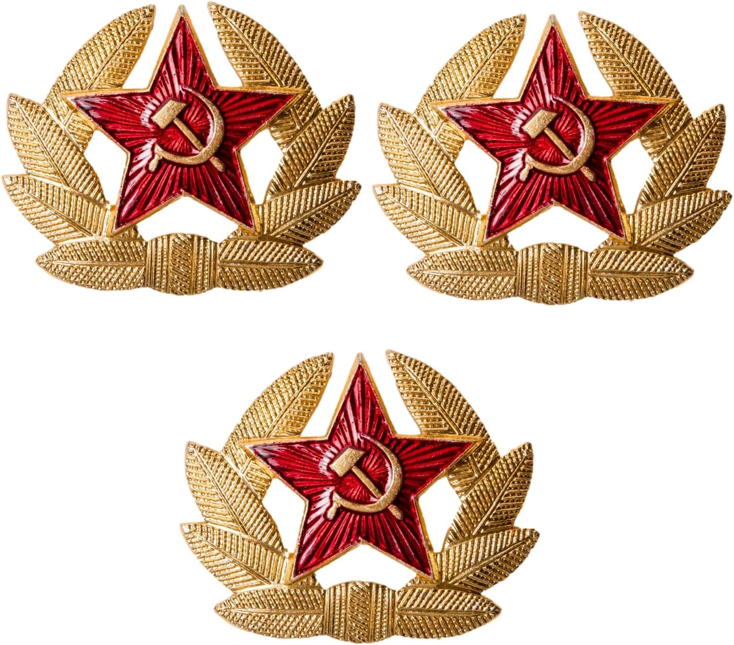 Soviet Pin WW2 Communist Sickle And Hammer Pin Star KGB Pin Russian Hat Badge USSR Russian Insignia
