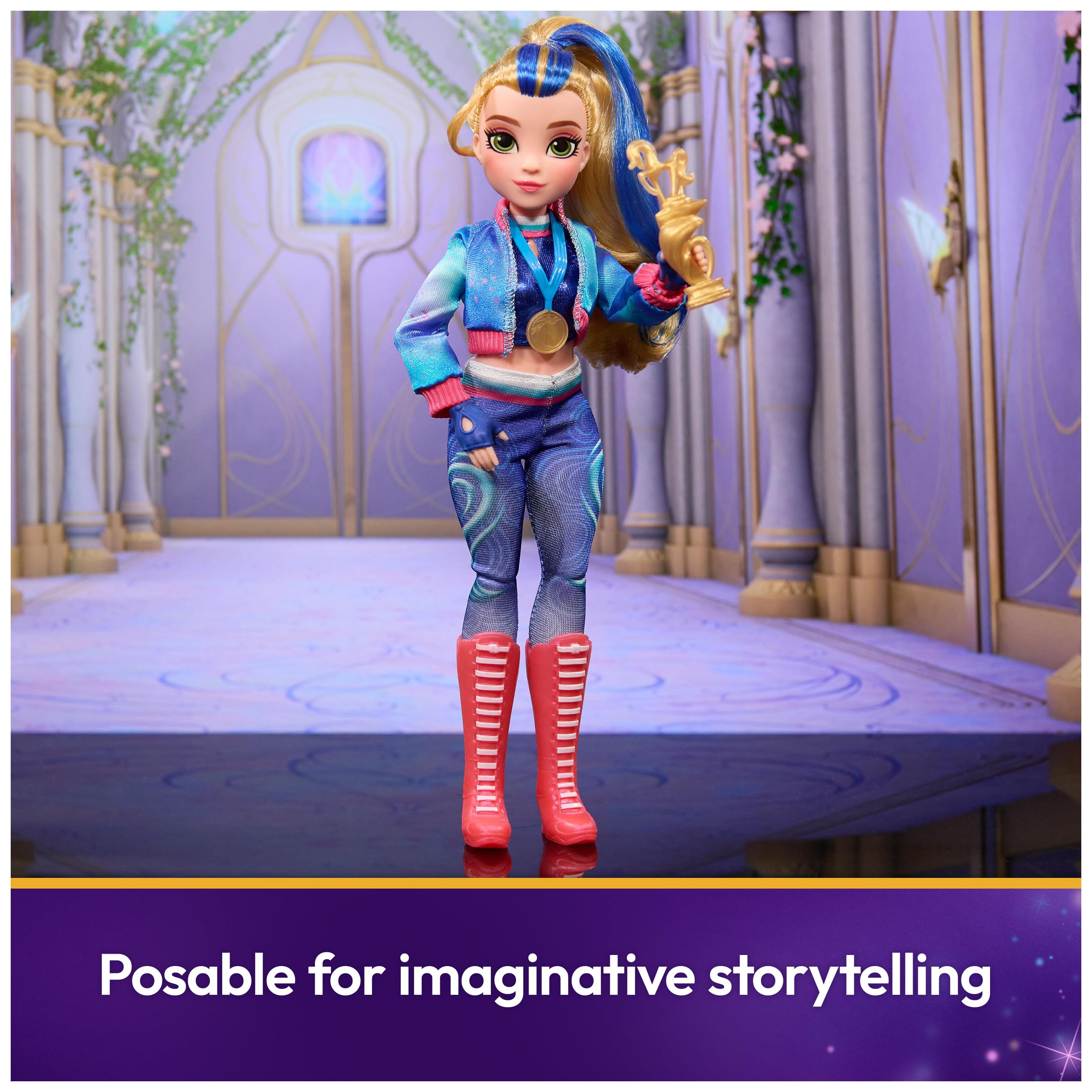 Unicorn Academy Bambola Isabel – La bambola originale della popolare serie Netflix, 24 cm, con capelli veri, vestiti e accessori rimovibili, per bambini dai 4 anni in su
