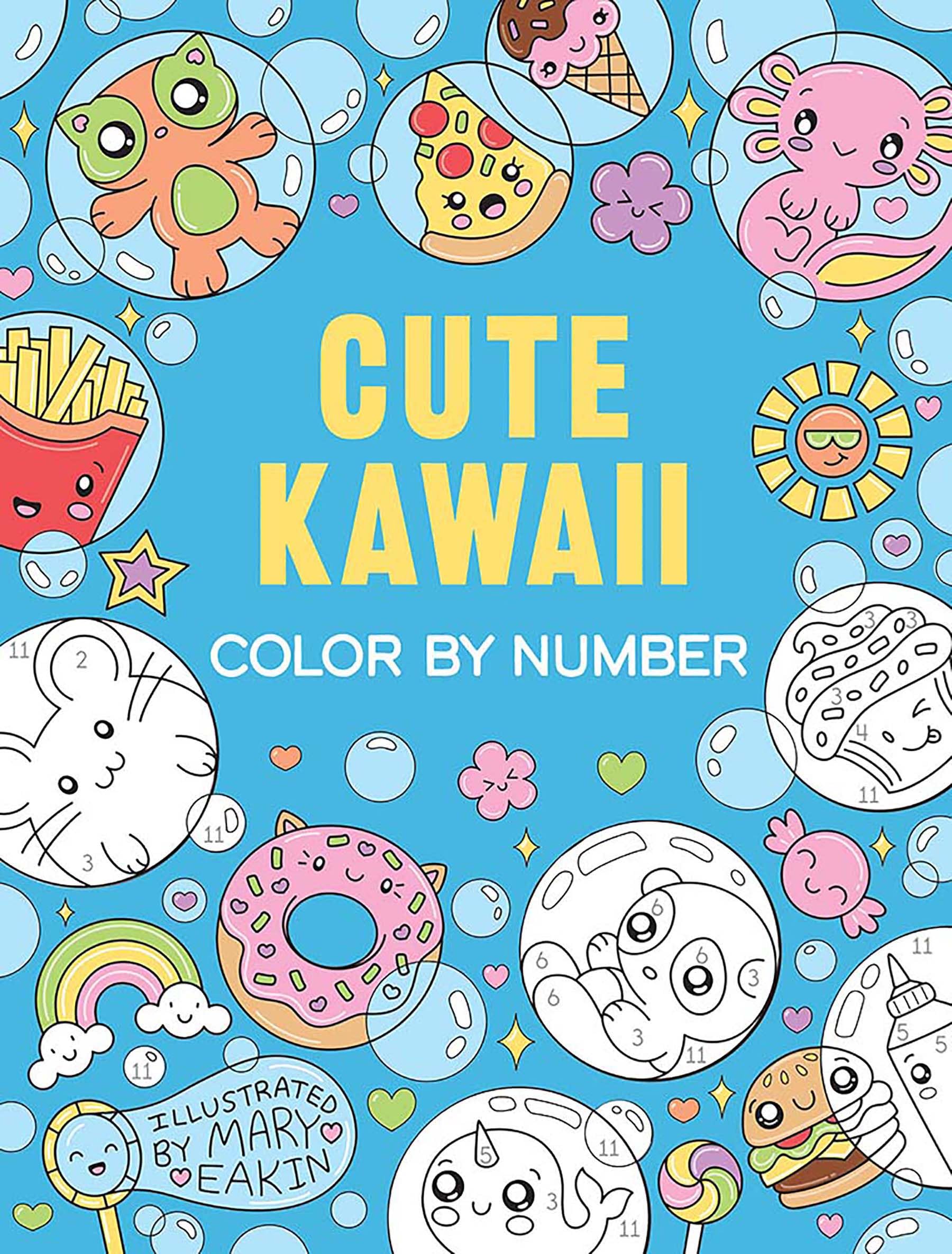 Dover Cute Kawaii Color by Number