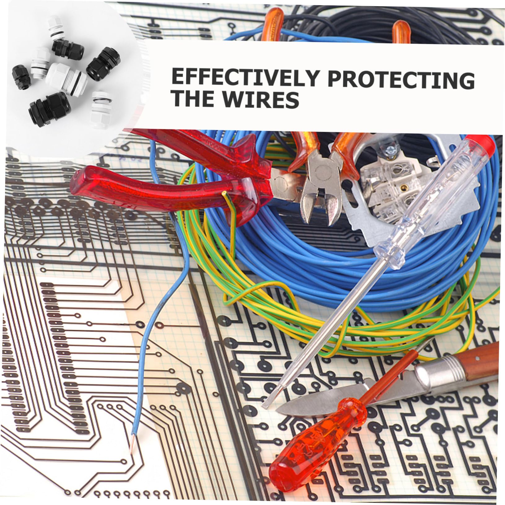 SHINEOFI 40piezas Prensaestopas Conector De Cable Para Conector Estanco Para Prensaestopas De Plástico Cables