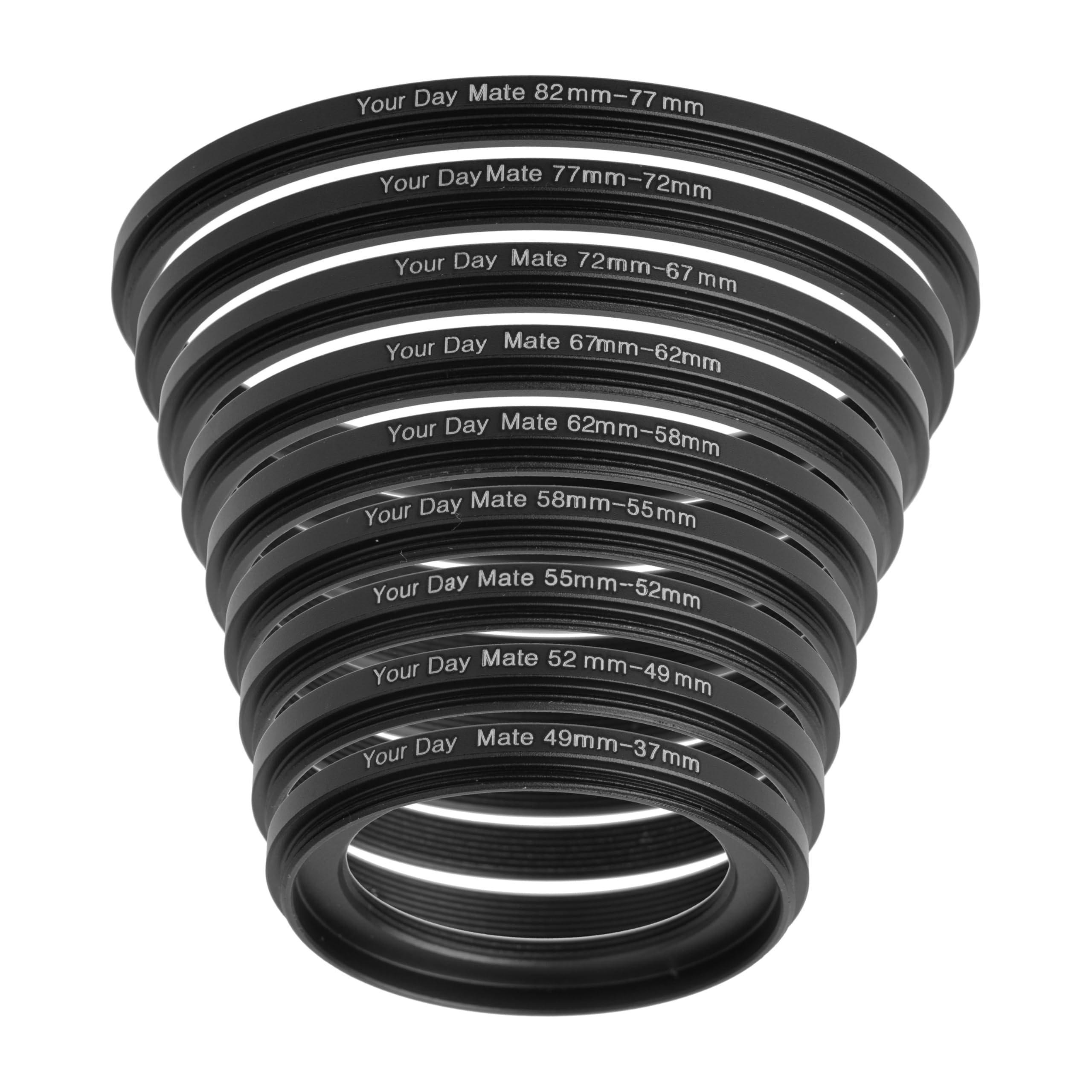 Step Down Ring, Ø 58 à 55 mm de diamètre, Compatible avec Les objectifs de Fabricants tels Que Canon, Sony, Nikon, Fujifilm, Adaptateur de Filtre pour Objectif d'appareil Photo, Step-Down Ring alu