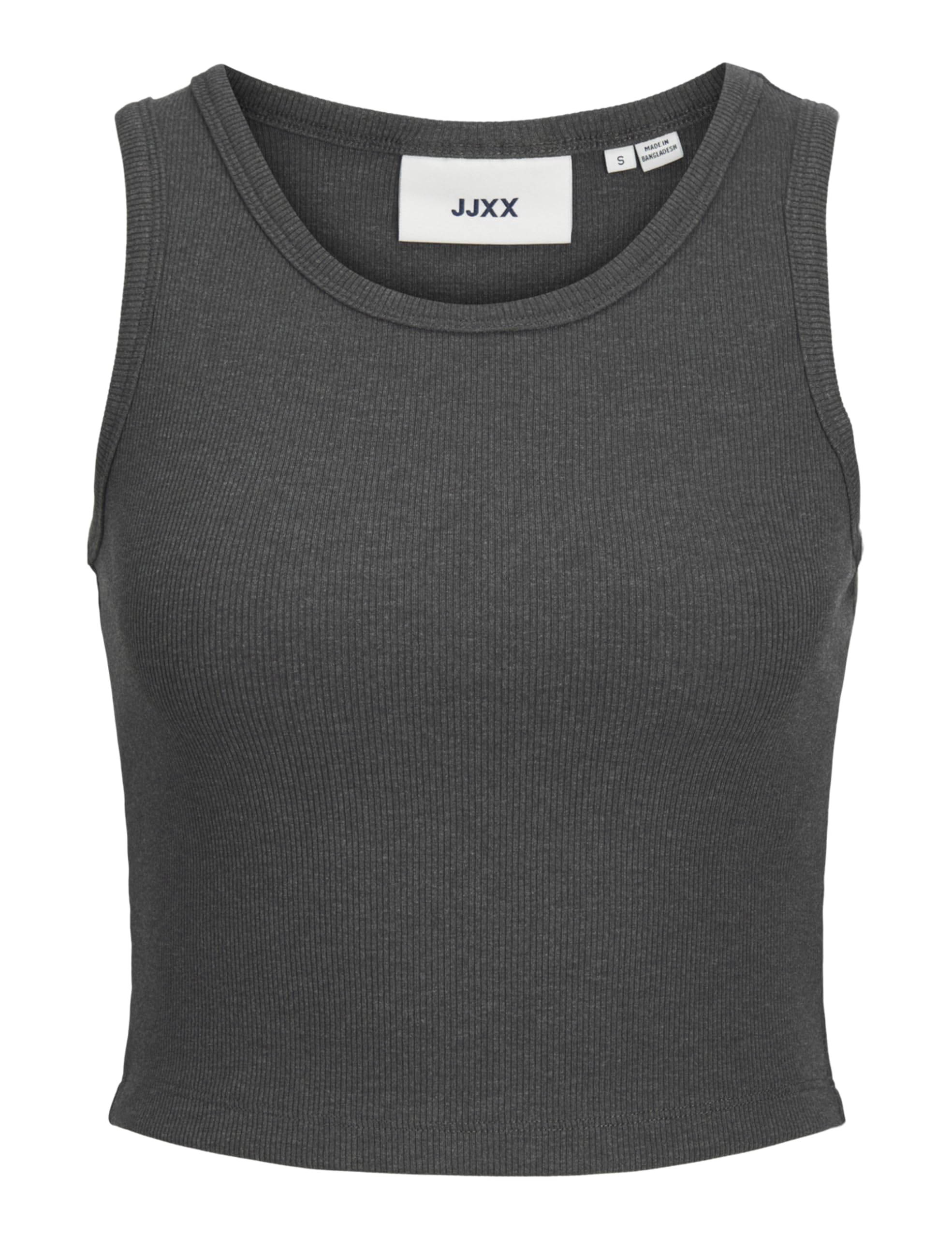 Jack & Jones Women's Gris Ribbed Crop Top Fallon Str