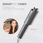 TYMO CURLPRO Roulement automatique en fer - Plage Waves Curling Wand, coiffeur portable, 500 Millions d'ioniques, double tension & Léger pour le voyage, Revêtement en céramique, Gris métallisé 1 de pouce
