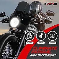 Vista 5 de Krator Parabrisas de motocicleta, carenado, deflector de viento, accesorios para motocicletas, parabrisas ahumado, compatible con Harley Davidson