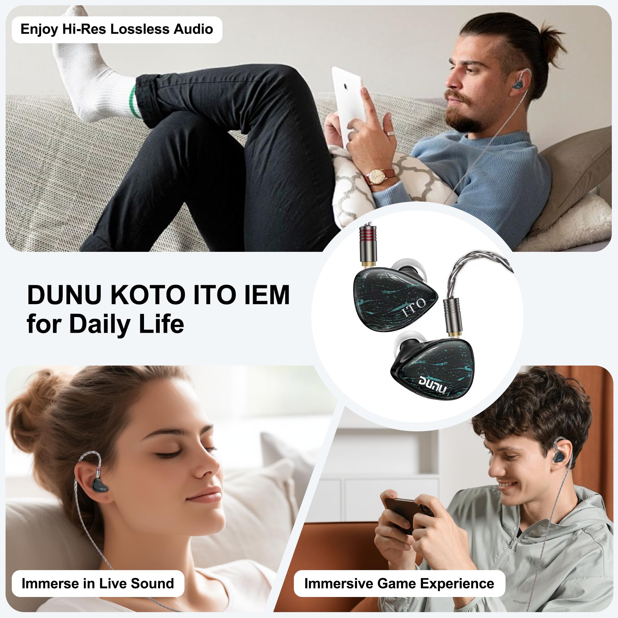 Amazon.com: HiFiGo DUNU x KOTO ITO in Ear Monitor 2DD+2BA Hybrid