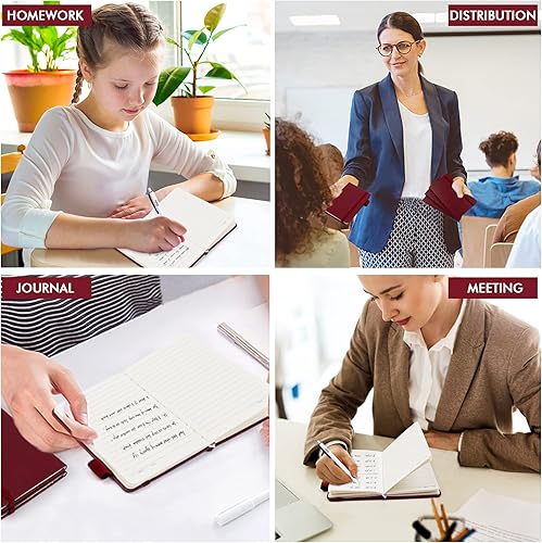 Miniatura 138 de feela Paquete de 15 cuadernos pequeños de bolsillo a granel, mini bloc de notas lindos de tapa dura con rayas universitarias con soporte para 15