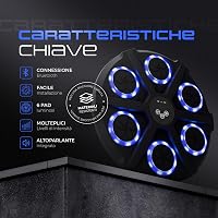 Aparat de box muzical Ezero Beat Punch pentru antrenament acasă, 12 niveluri, cu panou LED interactiv Bluetooth și accesorii pentru îmbunătățirea reflexelor 4