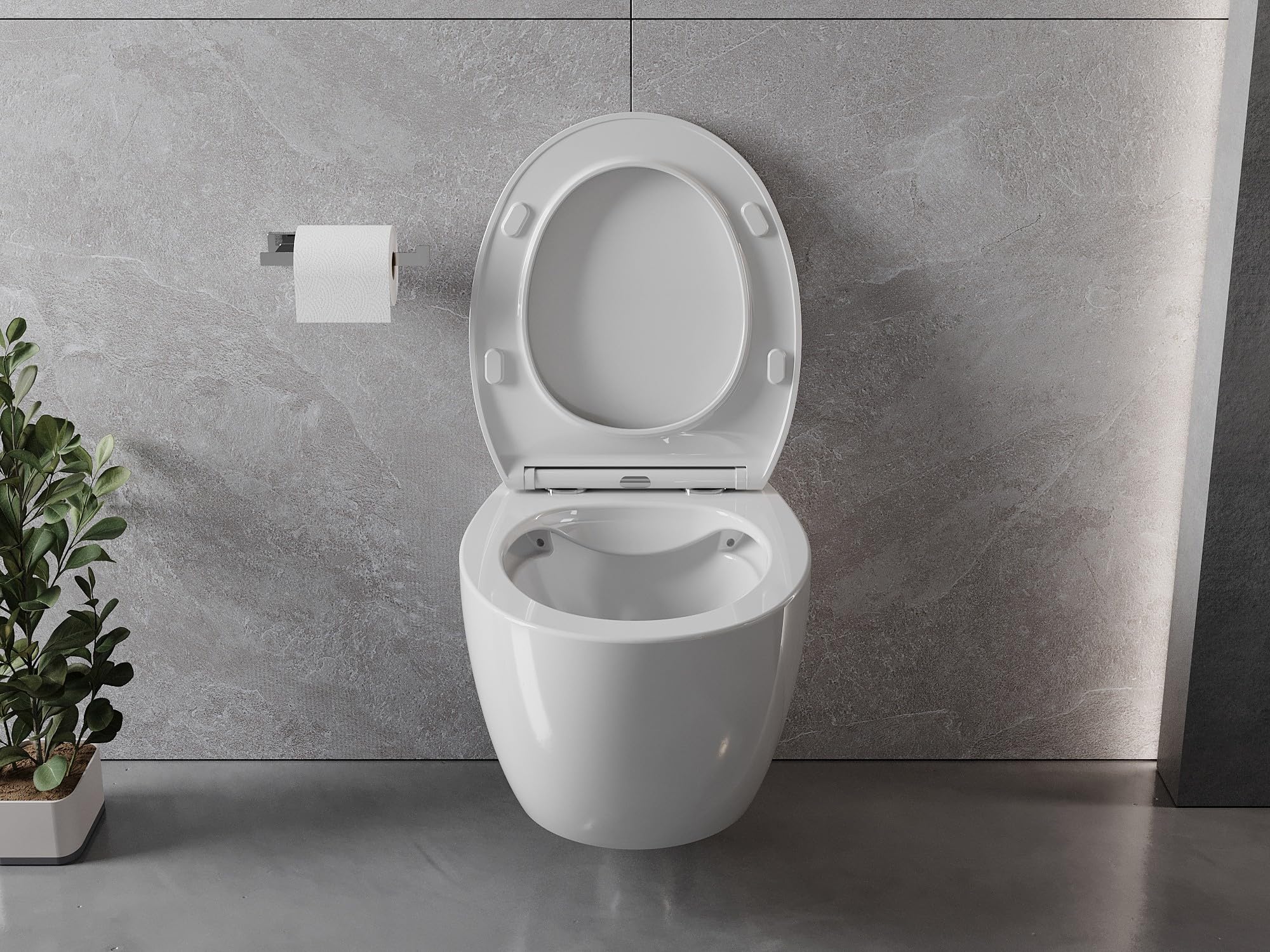 Mexen Egg - WC Rimless con sedile sottile a chiusura rallentata, in duroplast, bianco lucido