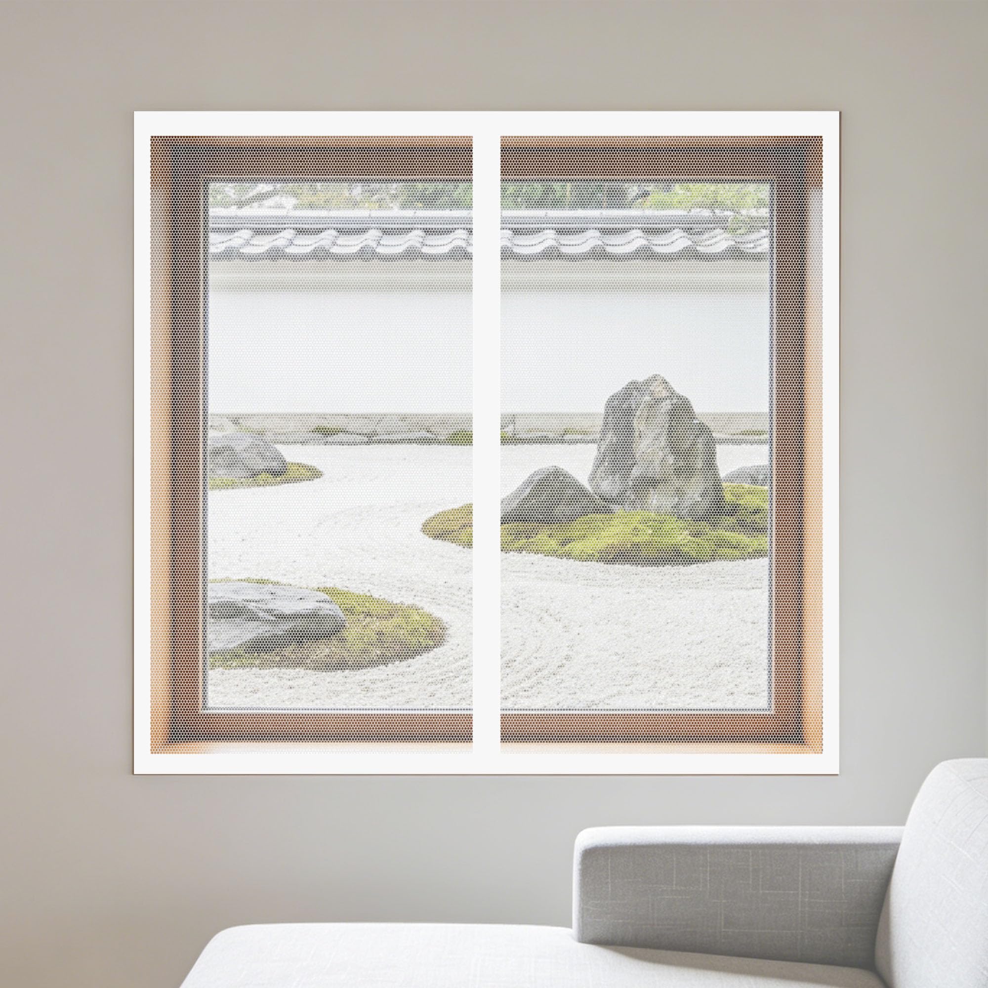 Fly Screens Windows 170 x 115 cm with Selfadhesive Fly Bug Bee Protection Screen Easy Installation for Windows Doors and Patio Screens, White