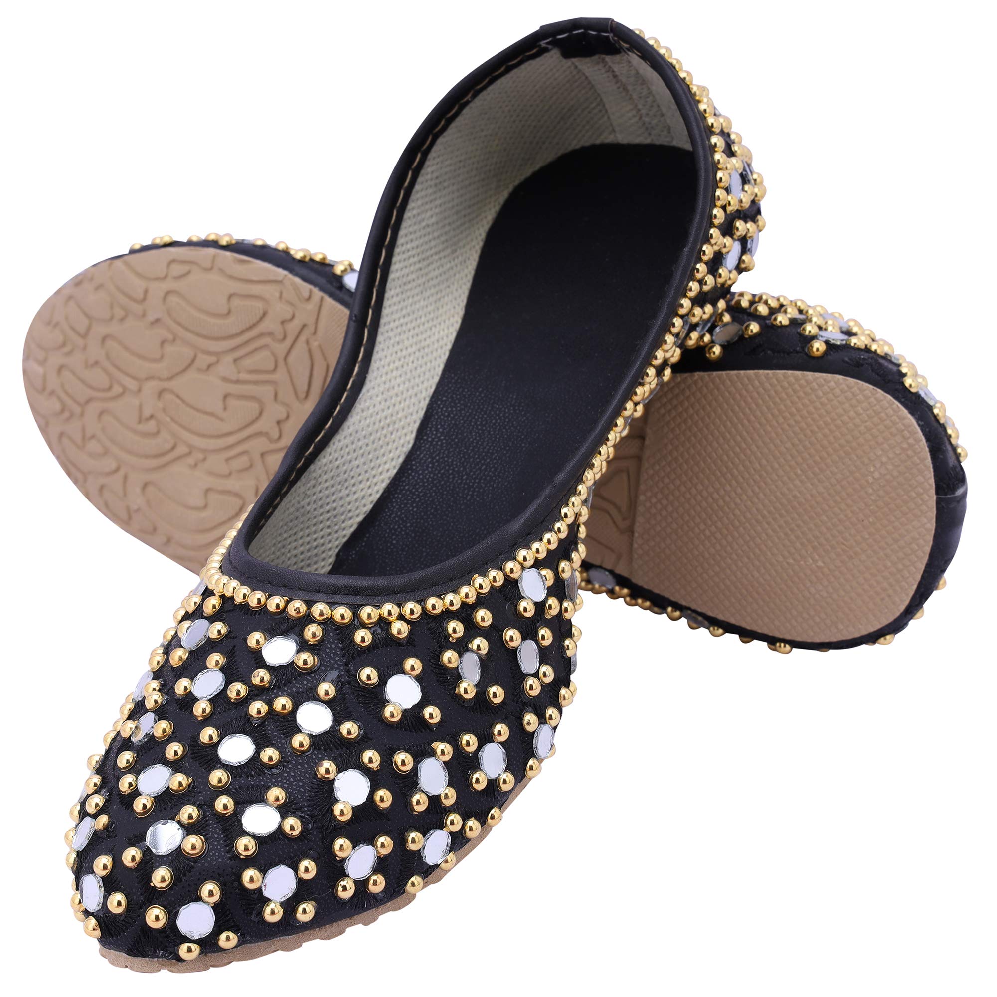 Women's Black Mojari -5 UK-image-5