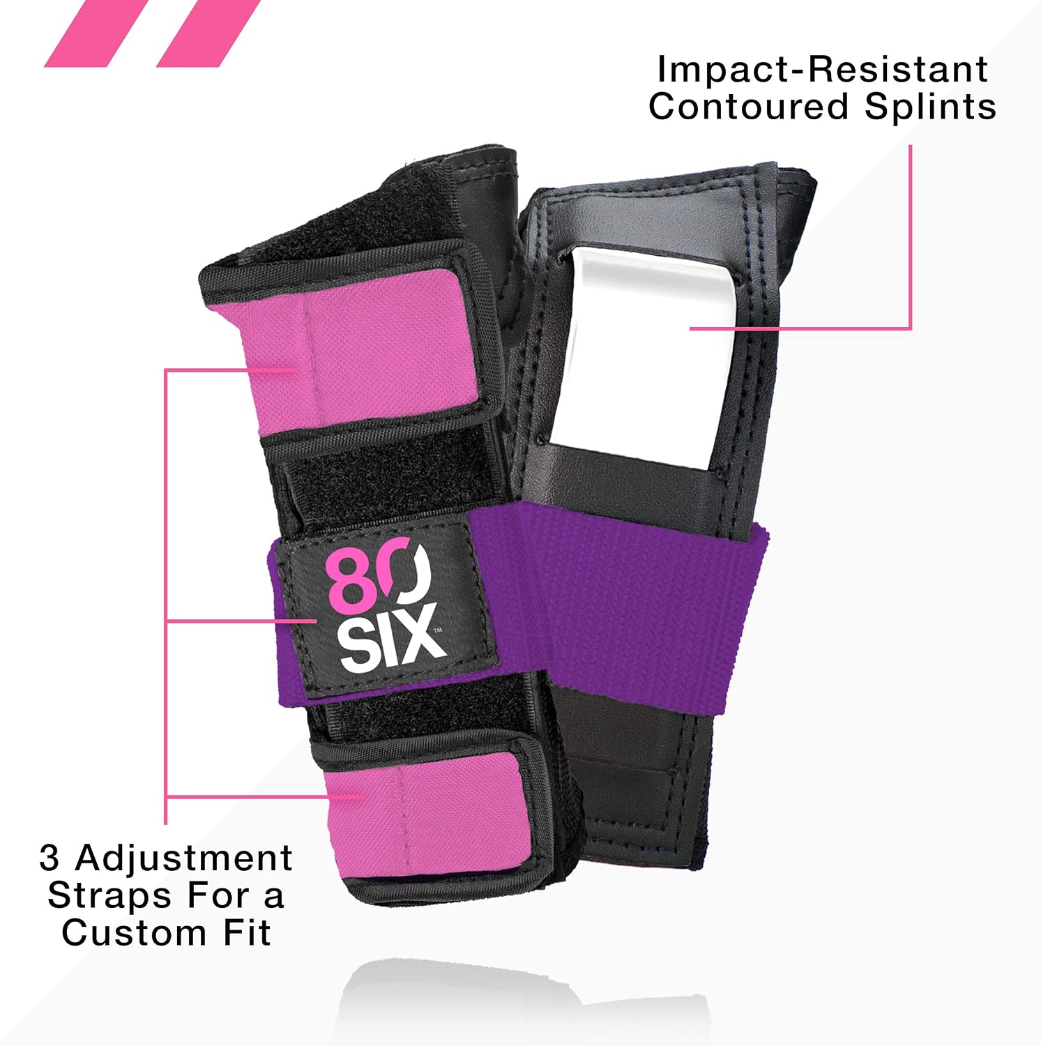 80SIX Multi-Sport Pad Set– Protective Gear for Skateboarding, Biking, Roller Skating, and Scooter image 4