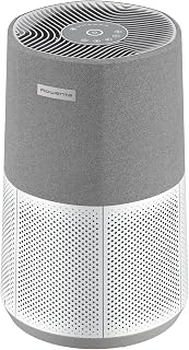 Rowenta Pure Air City PU2840 – Purificador de aire de 23 W, 6 velocidades, 3 niveles fltración, modo automático, bloqueo para niños, zona efectiva 24m2, 240 m3/h, dispositivo conectado, blanco y gris