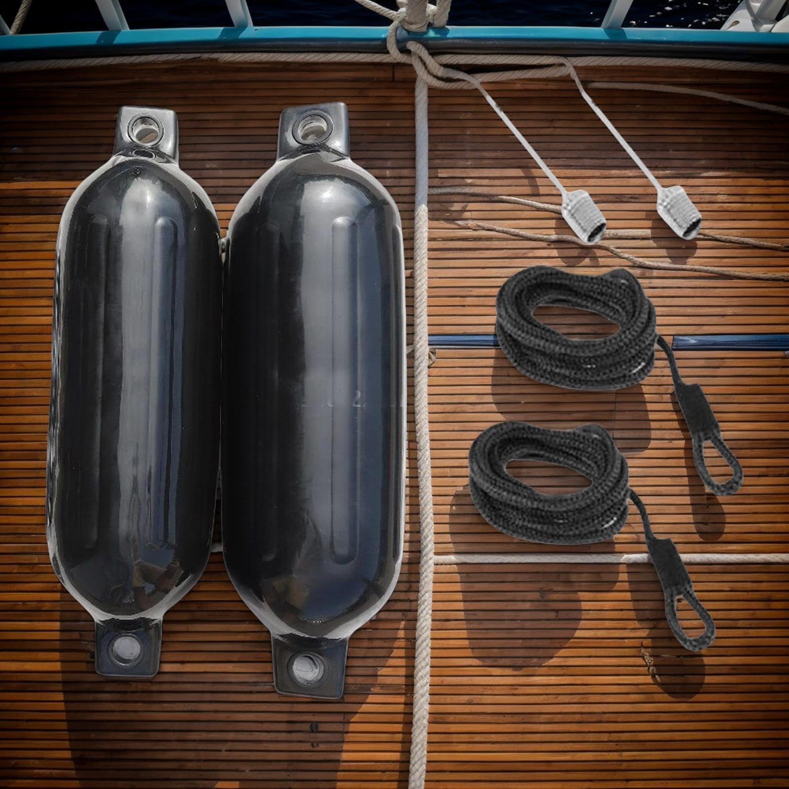 Paraurti per Barche 2 Pezzi Protezione Gonfiabile per Ormeggio | di Protezione per Pontone Marittimo Barca a Vela Canoa Kayak Lago Escursioni Spiaggia Campeggio