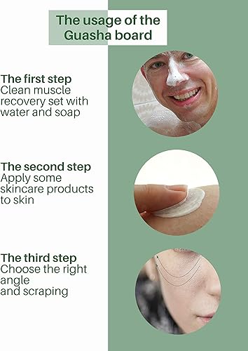 Miniatura 7 de MoHern Herramientas de masaje Gua Sha, 4 herramientas de Gua Sha de múltiples formas, herramientas de masaje de raspado de guasha para cara y cuerpo