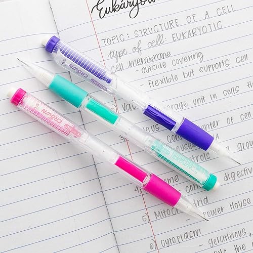 Miniatura 6 de BAZIC - Portaminas de 0.020 in, corona de 0.020 in, borrador sin látex, lápices de escritura suave para dibujar dibujar bocetos (paquete de 3), 24