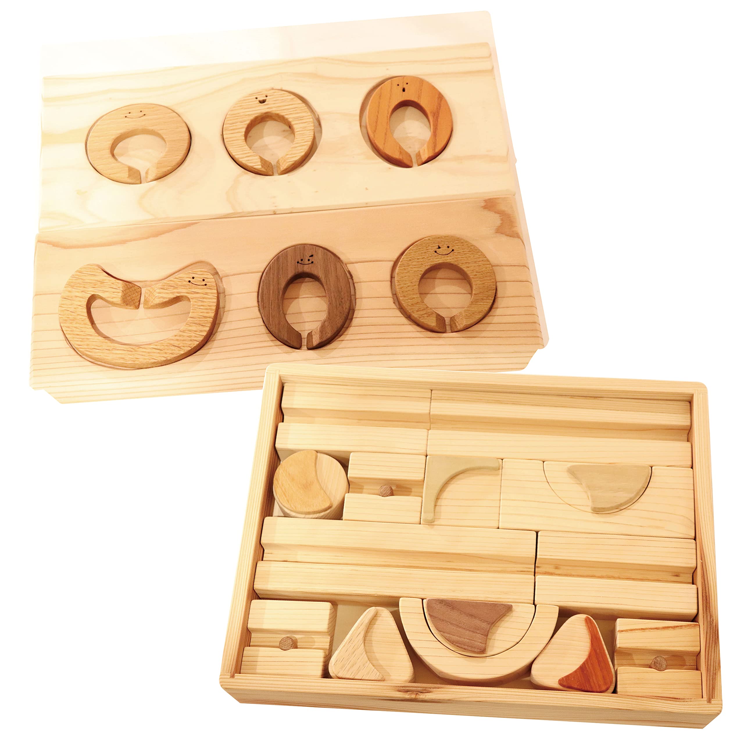 Amazon | 【0才～4才まで工夫で長く遊べる知育おもちゃ】 かちゃ 木製