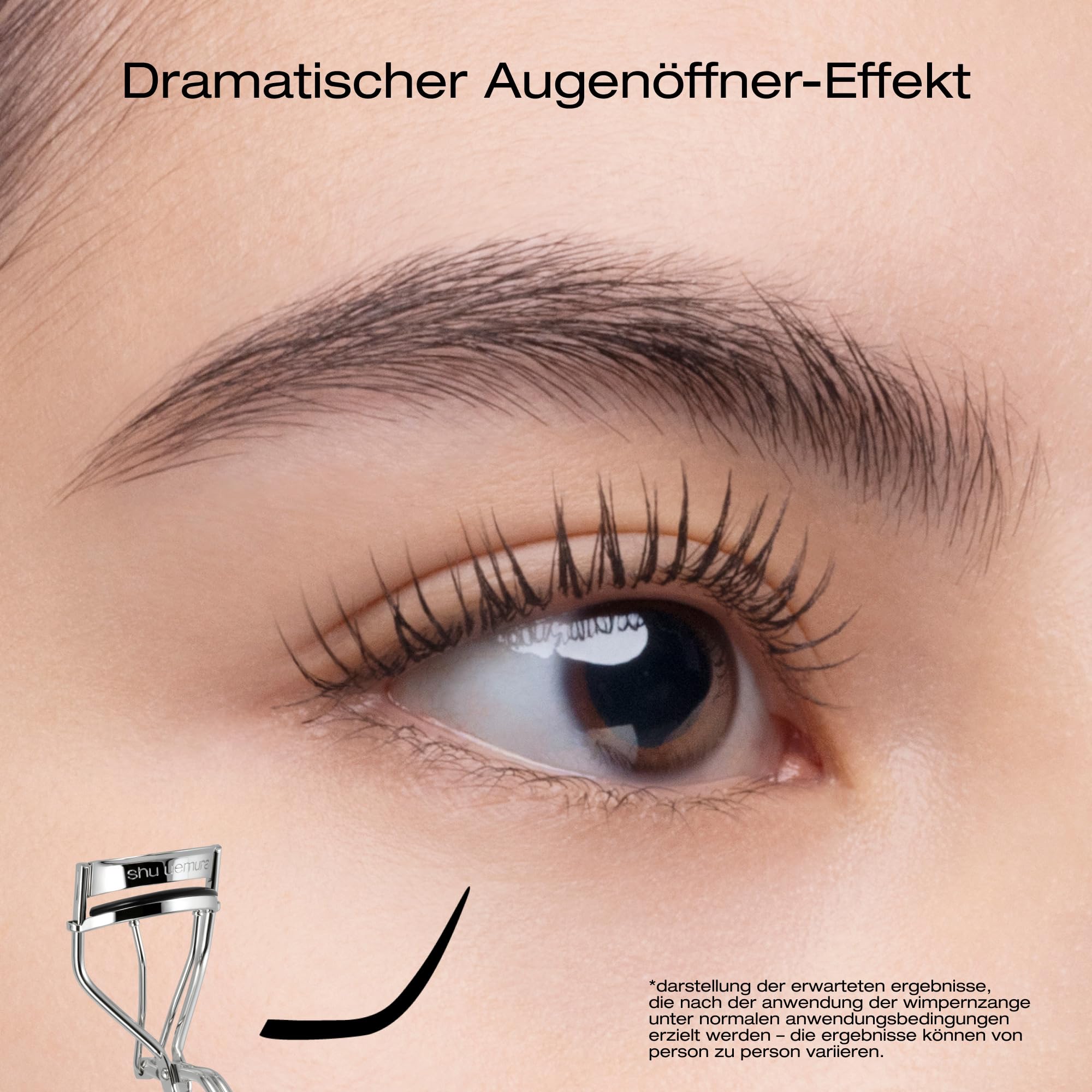 Shu Uemura Wimpernzange, Einzigartiges Design, Profi-Curler, Optimaler Schwung, Verlängerte Wimpern, Präzise & Zupffrei, inkl. Silikonpad-Nachfüllung