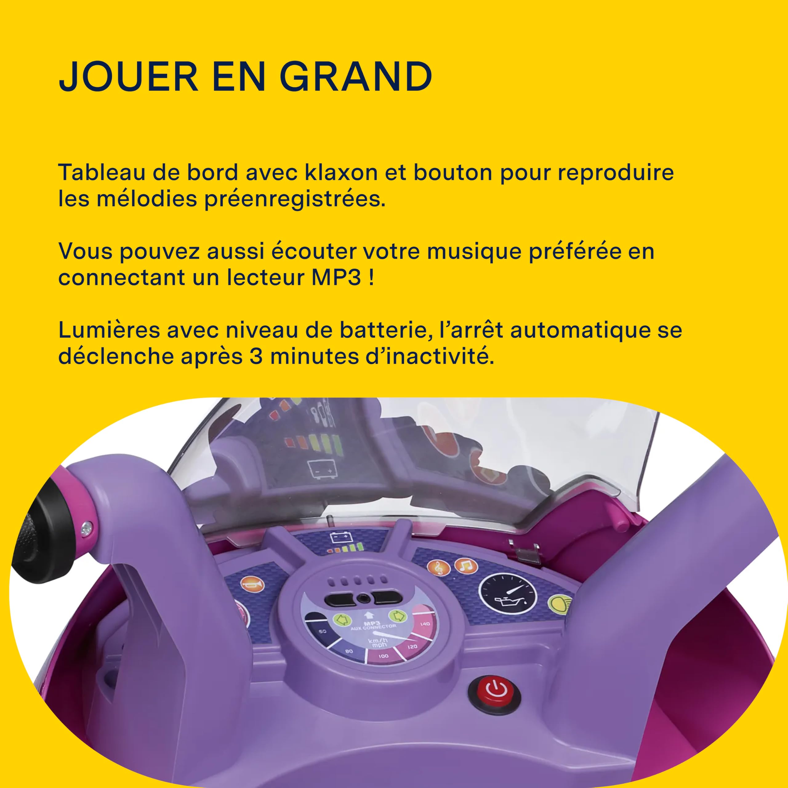 PEG Little Singer, la Moto électrique pour Enfants, Digne d’Une Super Star ! avec lumières et Sons, à partir de 2 Ans, 6V.
