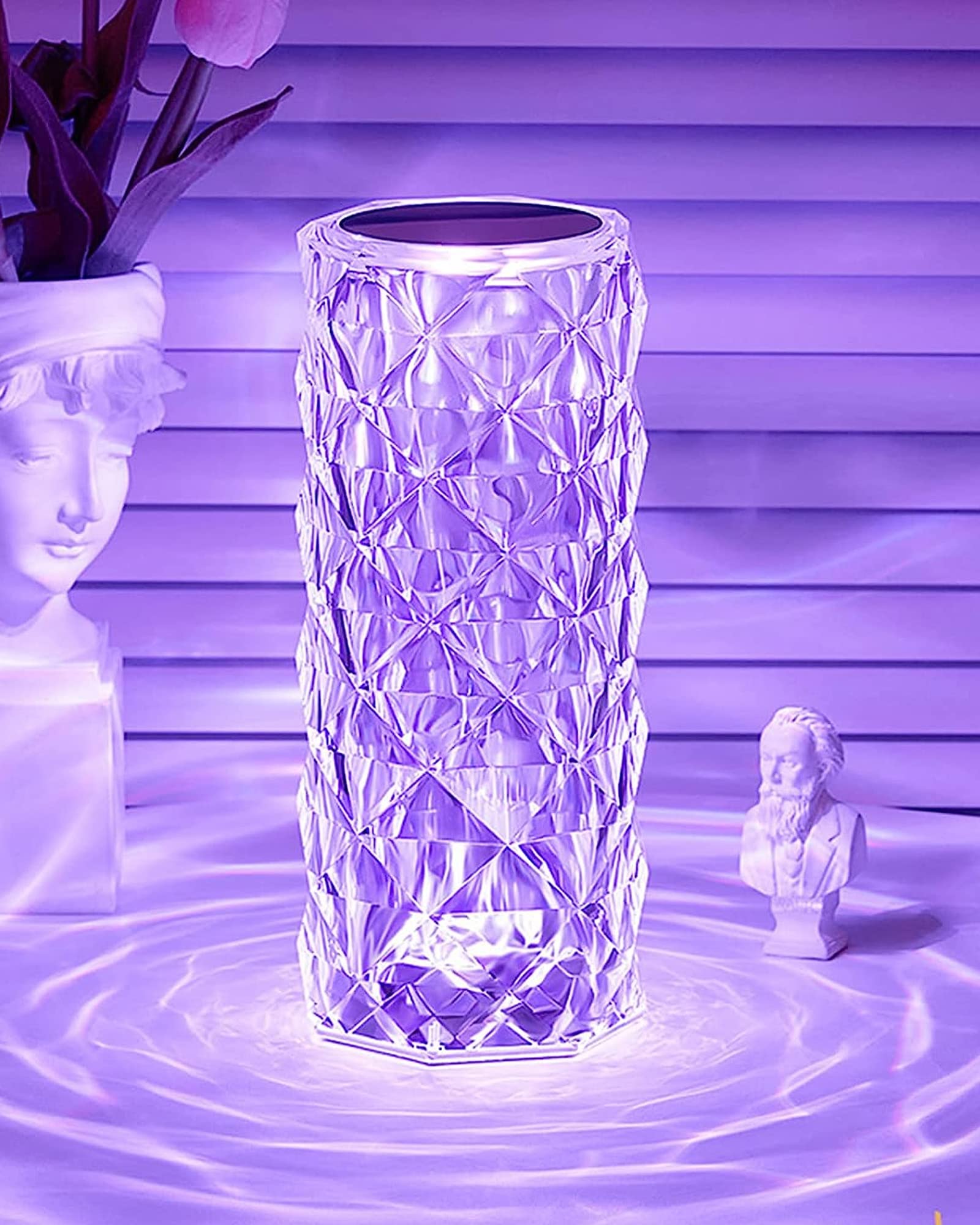 Homesake® Crystal Lamp, 16 Colors Crystal Diamond Table Lamp, Light Lamps, Lamps for Home Decoration, Touch Lamp, Home Decor Items, Remote Control Plug & Power - Image 2 thumbnail