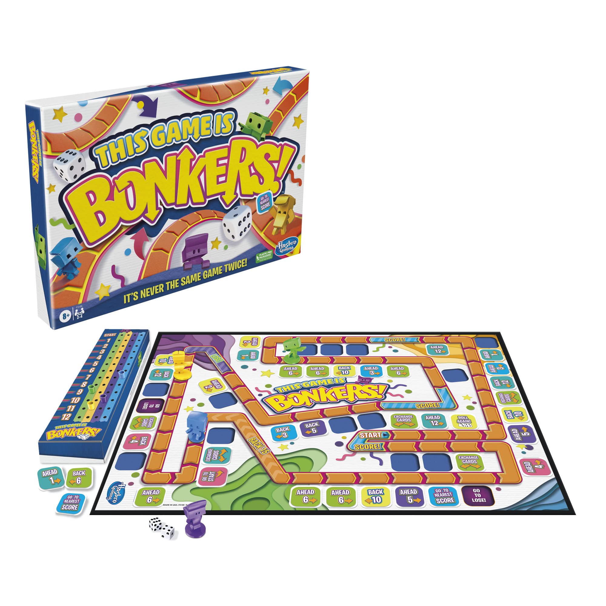 Questo gioco è Bonkers gioco da tavolo, fresco aggiornamento del classico gioco da tavolo per famiglie, giochi da tavolo stravaganti e divertenti per bambini dagli 8 anni in su