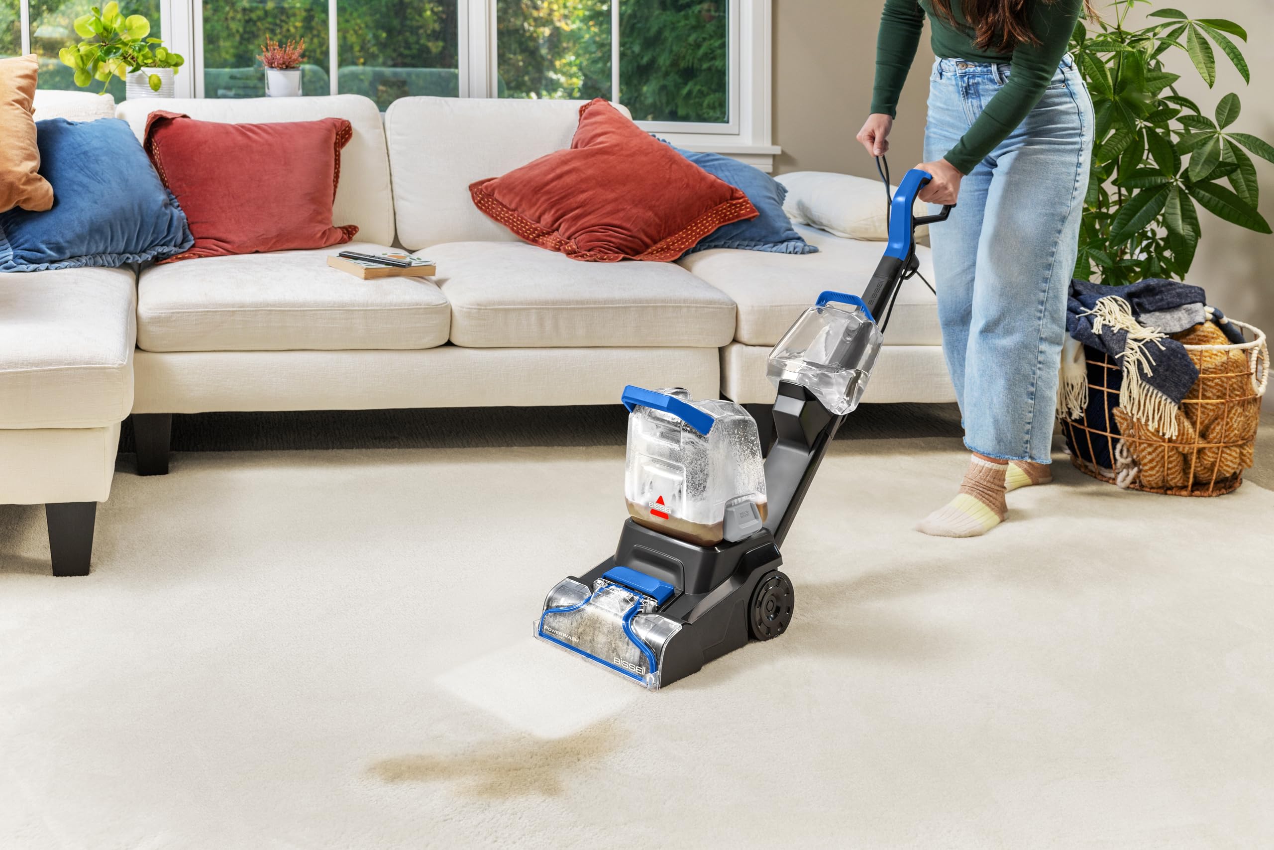 BISSELL PowerWash Compact Pet, Shampouineuse pour Taches et Odeurs d’Animaux, Nettoyeur Canapé Tissu Multisurfaces, Nettoyeur de Tapis, Moquette et Tapisserie, 600W, Portable, Filaire, 4058N