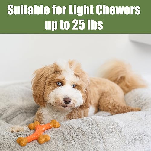 Miniatura 4 de SPOT Bam-Bones Dental X-Bone - Hecho con fibra de bambú y un centro de goma masajeadora, masticable duradero para perros masticadores ligeros y