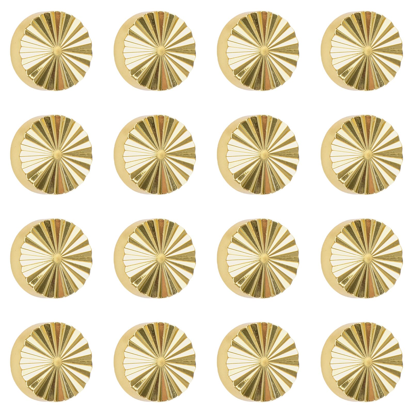 INCREWAY 16PCS 20mm Decorative Mirror Nails Gold Sunflower Head Mirror Nails for Glass Mirror Mounting Wall Mount Screw Caps and Decorating Covering Screws Fixing Mirrors on the Wall — image 1