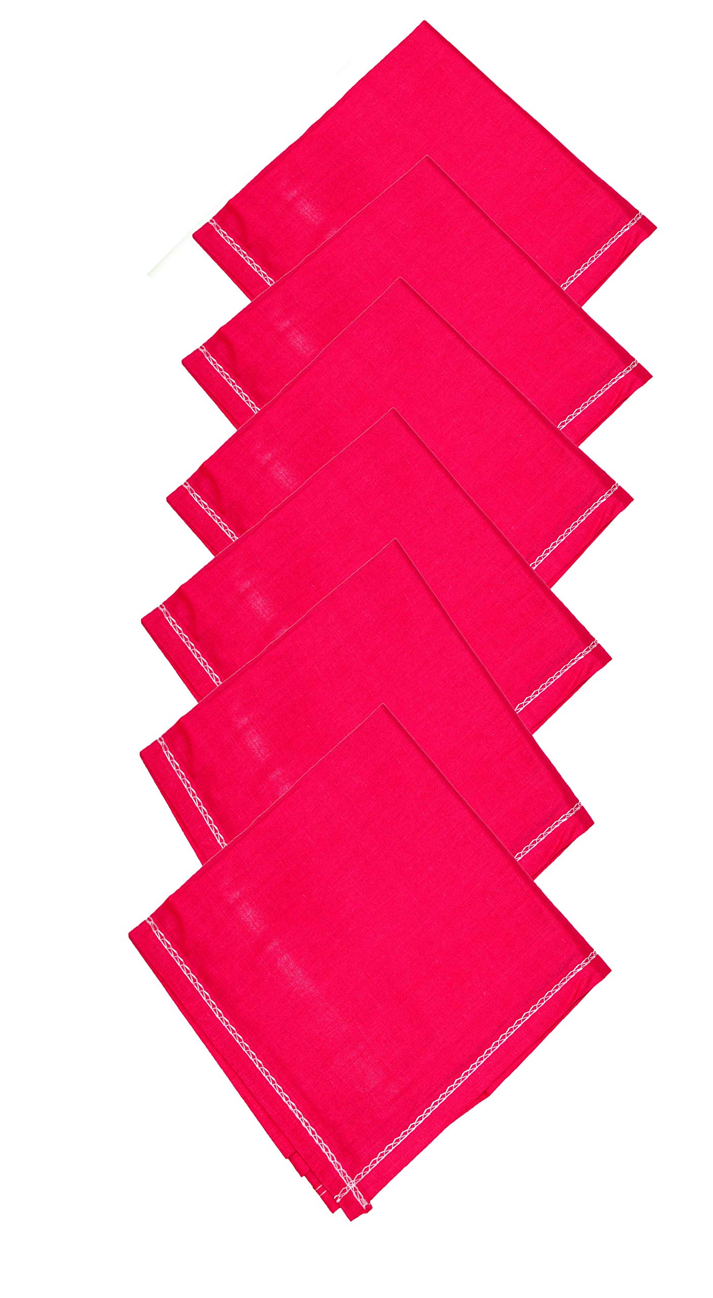 Men's Pink Handkerchief Cotton (Set Of 6 PC) -MADE IN INDIA-image-8