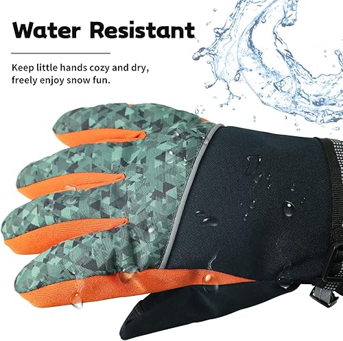Miniatura 3 de WINUP Guantes de esquí para niños guantes de snowboard impermeables y resistentes al viento para niños peleas de bolas de nieve y snowboard clima