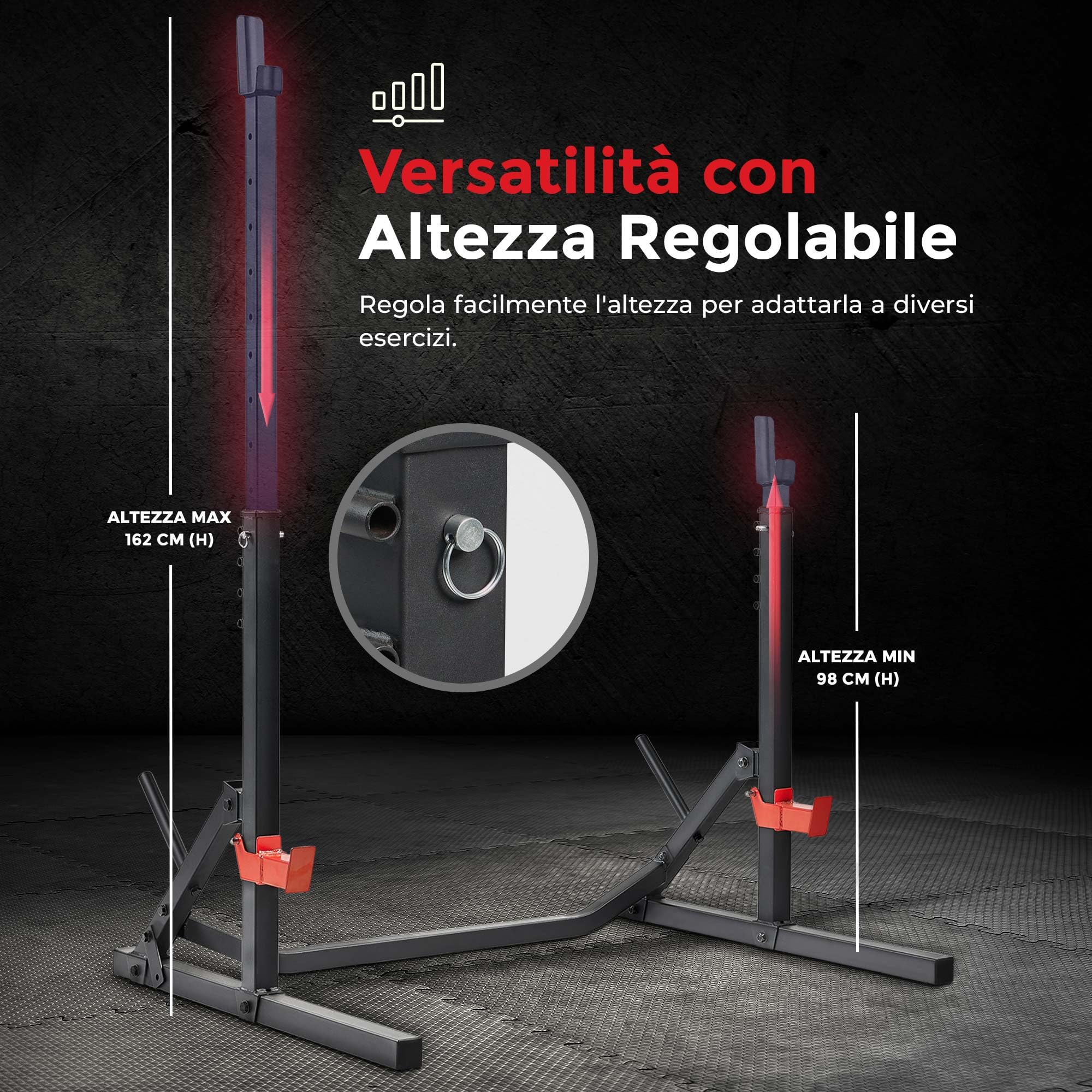 Sunny Health & Fitness Power Cage/Half Rack per Allenamento Home Gym